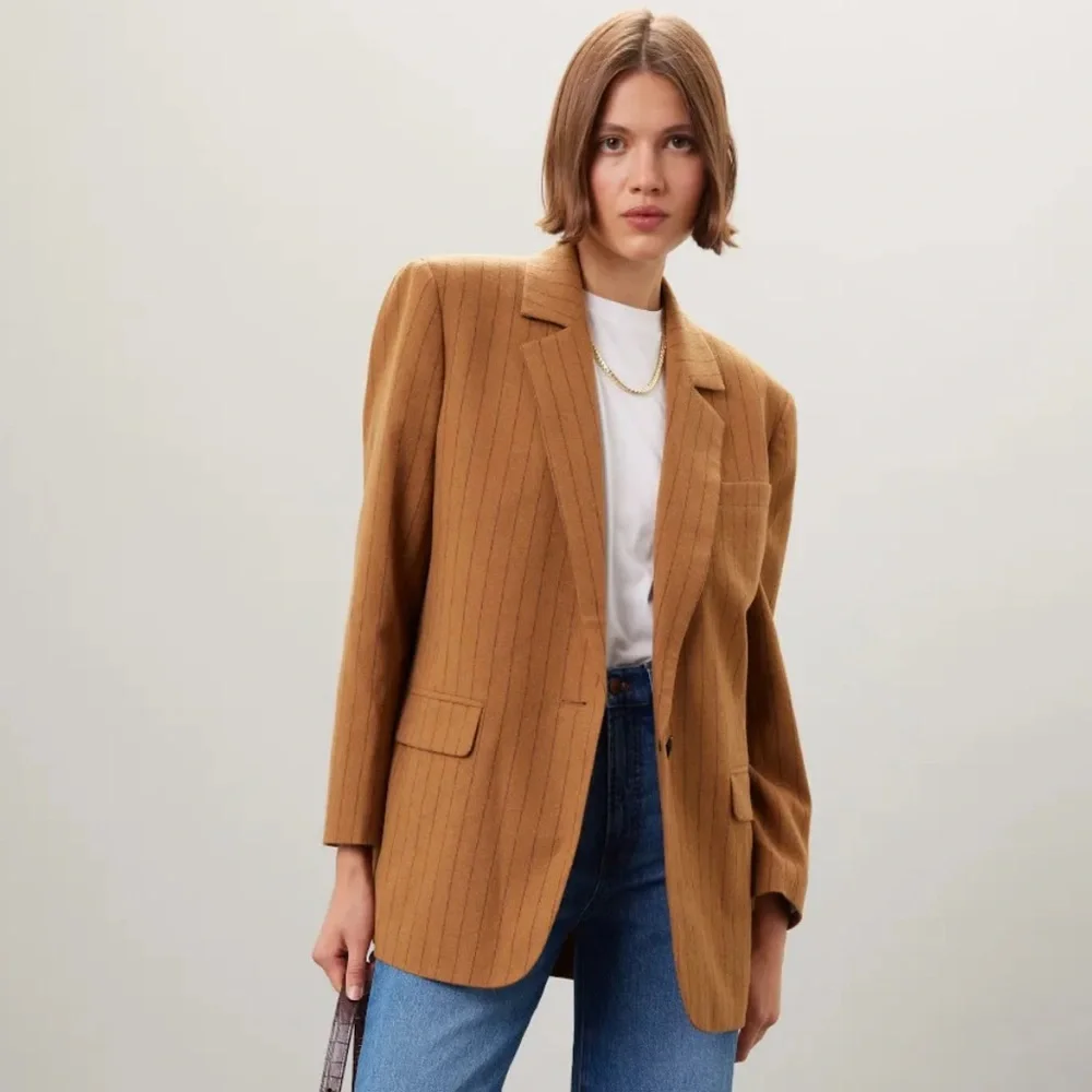 Madewell Oversized Blazer in Pinstripe - Picture 1 of 5